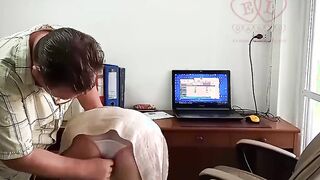 Office domination, The boss is fucking the secretary woman Stupid secretary can only nailed but not