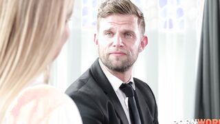 Young Stud Screwed Blonde mom Zlata Shine and He Get the Job as a Reward