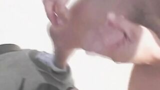 Dude gets fellatio and drills yummy dark hair with perky titted by the pool