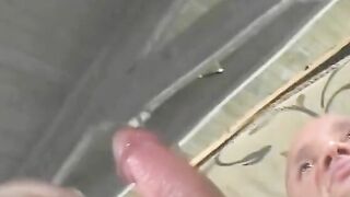 Slim fresh-faced 18 year old illusion ruined by white stud into the living room