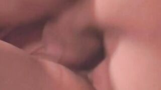 Ripped dude drills voluptuous dark hair next door into living room
