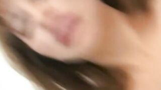 Dark Hair Hottie gets cum inside her mouth after Cutie, big banged