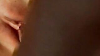 Blonde with blue eye makeup gets fuck rough