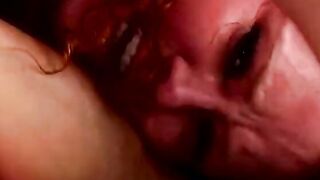 Steamy red haired blows 2 cocks