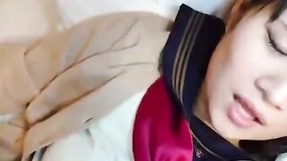 A adorable Japanese gorgeous schoolgirl is made a head and vaginal cum shot and Gonzo. Full