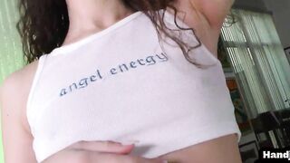 pov hand job GF instructs before tugging BF