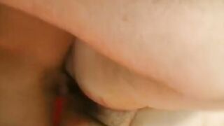 Fat granny gets 2 dicks inside her and cum on her reading glasses