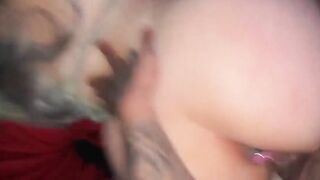 Blonde teenie takes long ebony dick