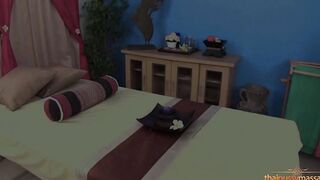 Small Thai hot lets her masseur stuff her pounded holes