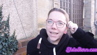 The young blonde needs tuition, not only when sucking