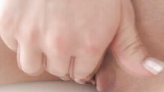 Soak unshaved vagina and Cutie sex toy