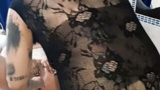 Aunt and niece's hidden ends inside menage