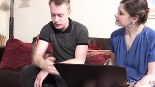 AuntJudysXXX - 40yo Step-Aunt Aurora Catches her Step-Nephew Masturbating