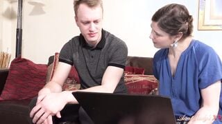 AuntJudysXXX - 40yo Step-Aunt Aurora Catches her Step-Nephew Masturbating