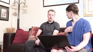 AuntJudysXXX - 40yo Step-Aunt Aurora Catches her Step-Nephew Masturbating