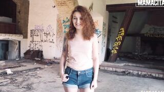 MAMACITAZ - (Shelley Bliss, Juan Lucho) - Tiny Hooters Curly Hair 18 Risky Sex Inside Abandoned Building