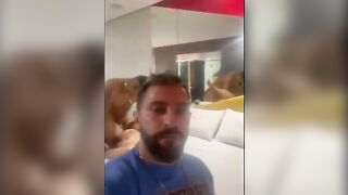 I meeting this crazy sexy bimbos and I couldn't resist showing him my huge penis