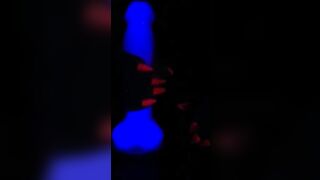 My blue friend Hand Job