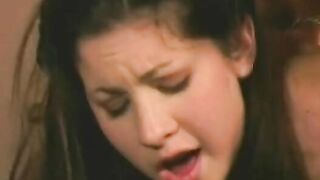 Super Sexy dark haired bi girls nailed the shit out of this lucky dude
