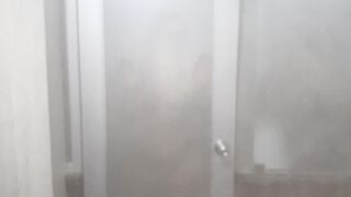 THE SEXUAL cougar BOMBSHELL COMES OUT OF THE SAUNA VERY SWEATY AND GETS SOAK INSIDE FOAM