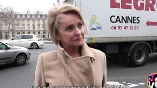 50yo blonde cougar Cynthia having a hardcore gang bang