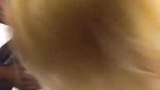 Ebony bro with monstrous penis thrusts it into blonde's tight pussy