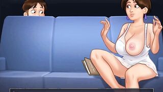 Summertime Saga: Vulgar cougar Get Caught Masturbating On The Sofa-Ep152