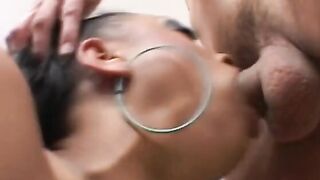 Lucky bro gets to banged! a adorable african deep throat whore and titty nailed her