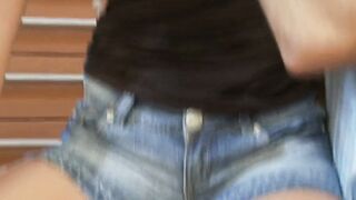 Young step daughter loves getting nailed into the kitchen