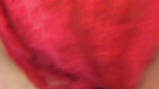 Beauty blonde bimbo gets plowed into red panties