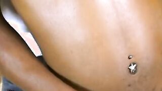 Dark 18 ebony hunny pulverized by man penis into the living room
