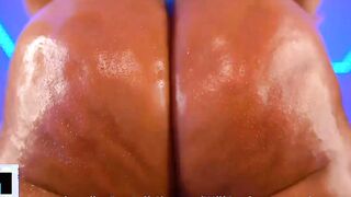 Bubble Booty Black milf Jizzes Rough on Anal Dildo