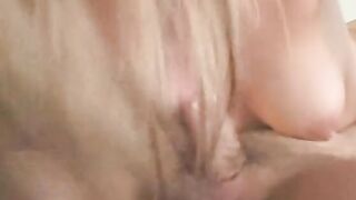 Perky boobed whore rides strong penis till facial load