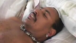 Bae dark haired mom gets eaten out before her vagina is drilled by long ebony penis