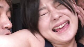 Little Japanese Barely Legal get screwed, creampied Pissed on and Cum covered by some gang bang friends