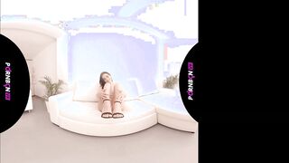 VR The Italian Valentina Bianco shows you her toes while talking kinky and masturbating into front of your face inside virtual reality porn inside Spanish spanish