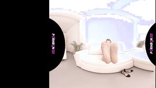 VR The Italian Valentina Bianco shows you her toes while talking kinky and masturbating into front of your face inside virtual reality porn inside Spanish spanish