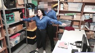 StripSearchPorn.com - Officer fucks long titted hispanic shoplifter