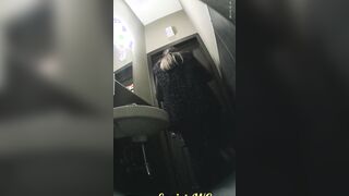 MOV 100. Continuation of the adventures of girls into the cafe restroom