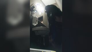 MOV 100. Continuation of the adventures of girls into the cafe restroom