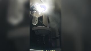 MOV 100. Continuation of the adventures of girls into the cafe restroom