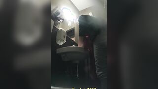 MOV 100. Continuation of the adventures of girls into the cafe restroom