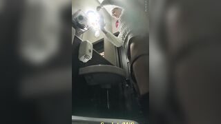 MOV 100. Continuation of the adventures of girls into the cafe restroom