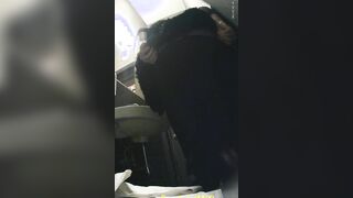 MOV 100. Continuation of the adventures of girls into the cafe restroom