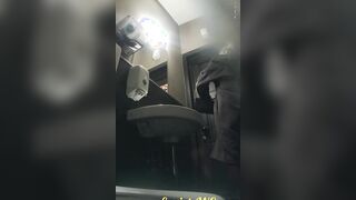 MOV 100. Continuation of the adventures of girls into the cafe restroom
