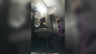 MOV 100. Continuation of the adventures of girls into the cafe restroom