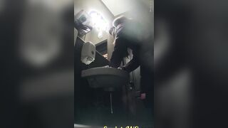 MOV 100. Continuation of the adventures of girls into the cafe restroom