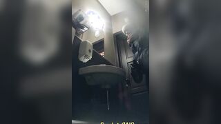 MOV 100. Continuation of the adventures of girls into the cafe restroom