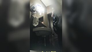MOV 100. Continuation of the adventures of girls into the cafe restroom