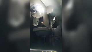 MOV 100. Continuation of the adventures of girls into the cafe restroom